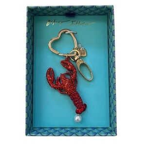 Betsey Johnson Glittering Red Lobster Keychain/Bag Charm